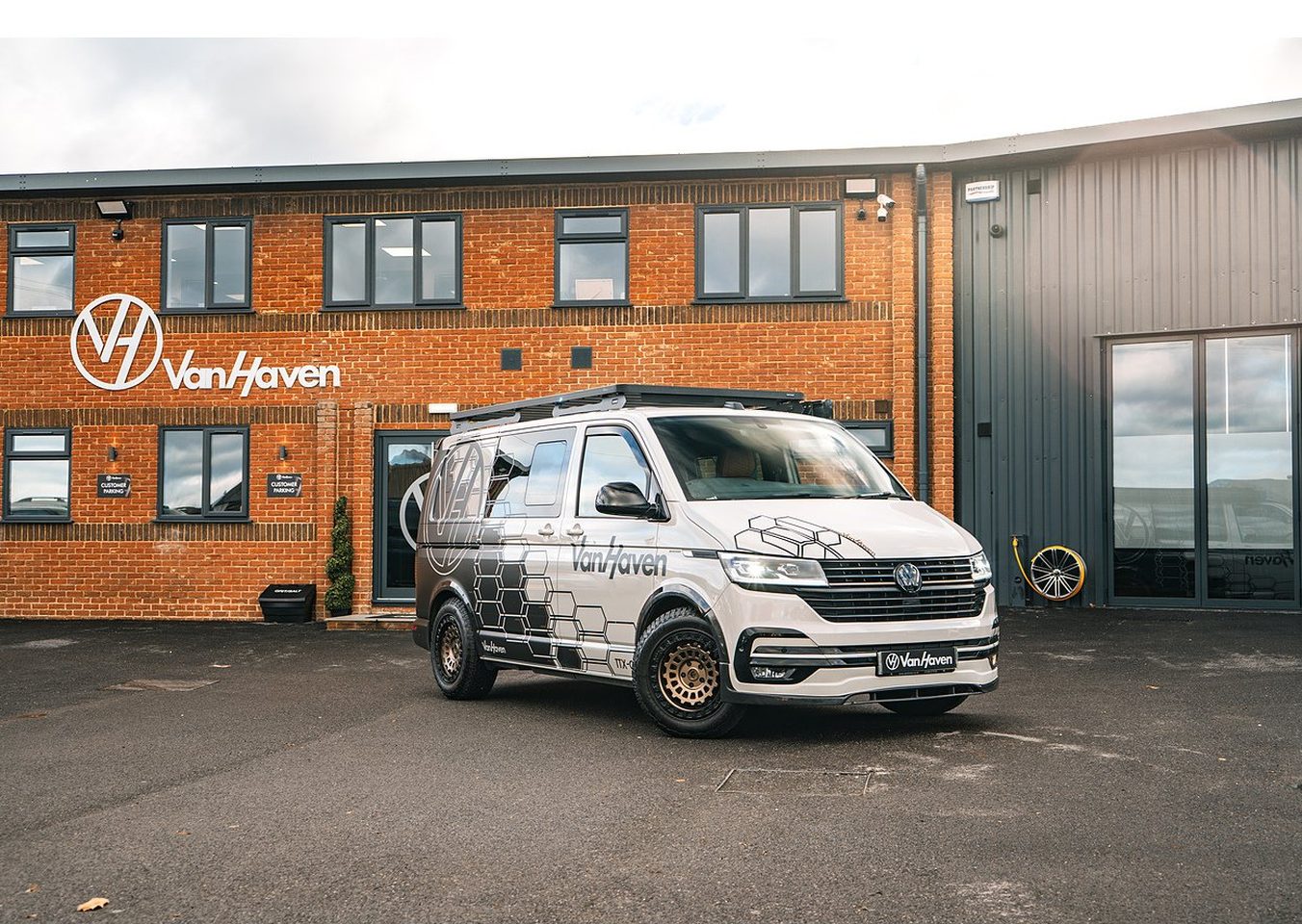 A VanHaven conversion outside the Dorset workshop