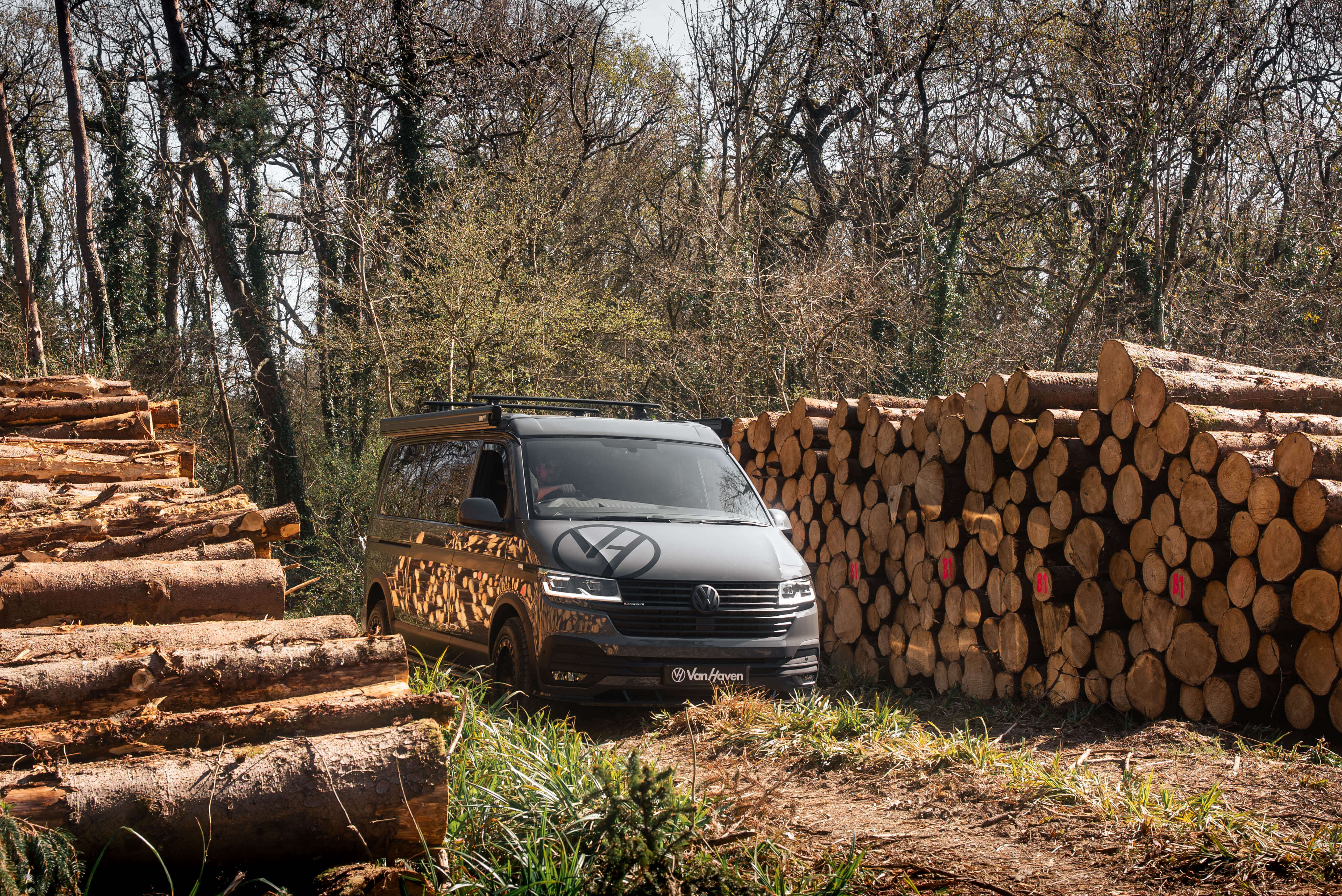 Van Haven Hambledon camper parked in woodland