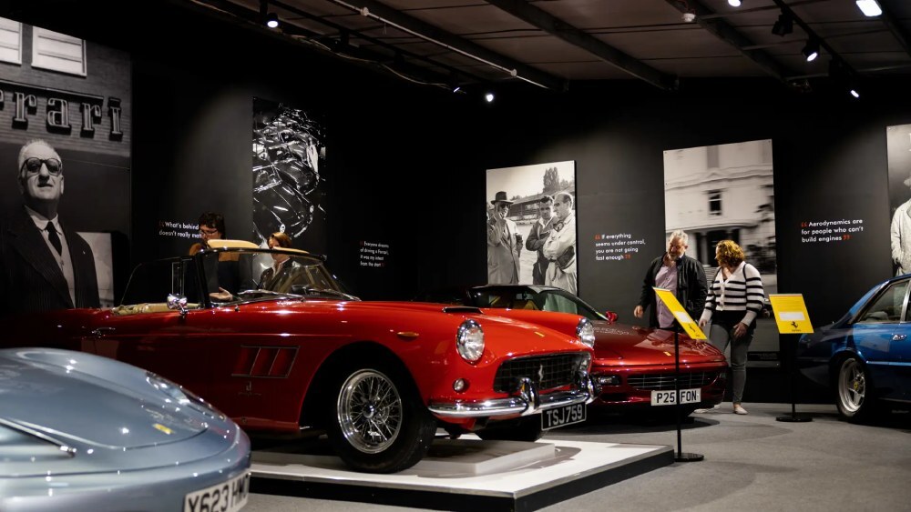 Haynes Motor Museum classic car exhibition hall